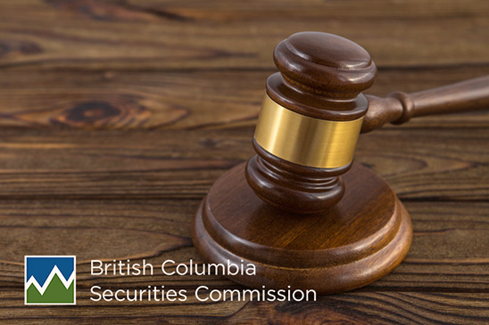 This image represents enforcement actions taken by BC securities regulators like the BCSC and MFDA in November.